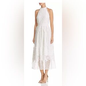 Aqua White Lace Dress